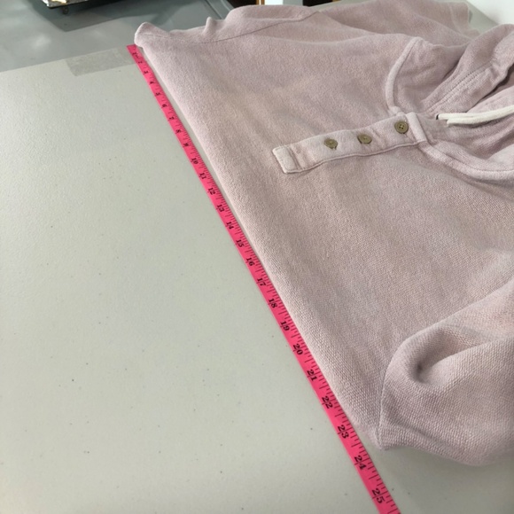 American Eagle Mens Hoodie Size Medium Pink Fade Sweatshirt Pockets Thick Knit - Picture 11 of 14